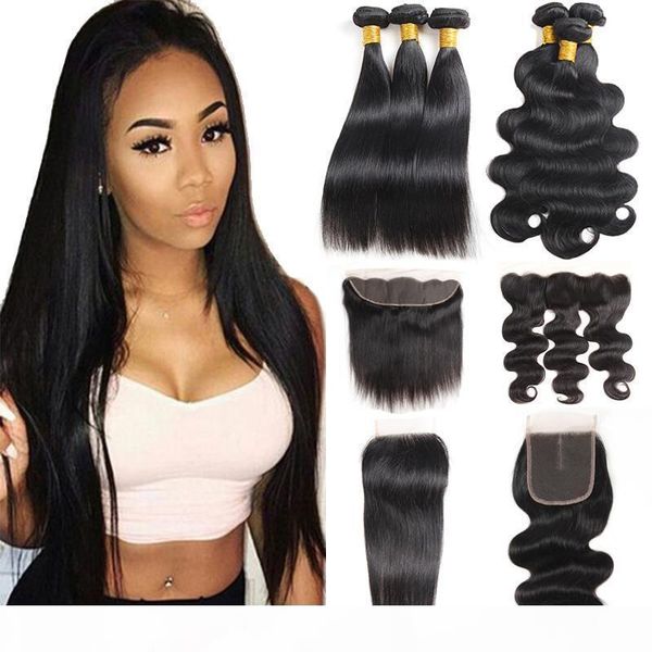 10a grade straight brazilian human hair bundles with closures unprocessed body wave bundles with frontal malaysian human hair extensions, Black;brown 
10a grade straight brazilian human hair bundles with closures unprocessed body wave bundles with frontal malaysian human hair extensions, Black;brown