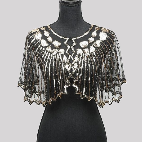 women 1920s shawl poncho sheer mesh shiny sequined femme beading scalloped party club cape 2020 echarpe, Blue;gray
women 1920s shawl poncho sheer mesh shiny sequined femme beading scalloped party club cape 2020 echarpe, Blue;gray