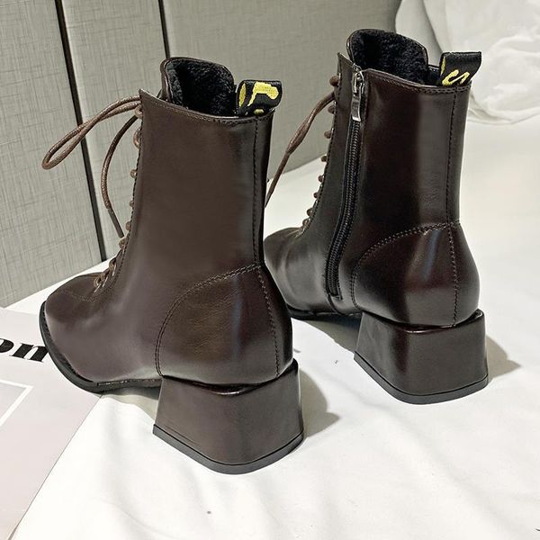 2019 new soft women ankle rain boots autumn classics shoes woman 5cm high heels ladies lace up boot1, Black
2019 new soft women ankle rain boots autumn classics shoes woman 5cm high heels ladies lace up boot1, Black