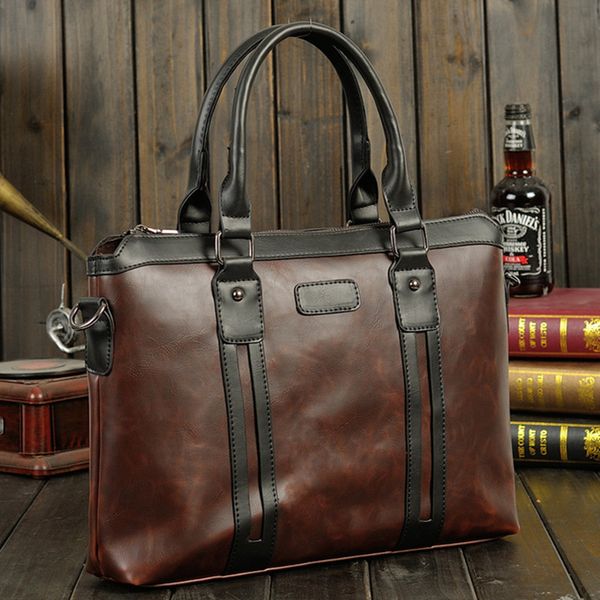 men's vintage briefcase waterproof pu leather handbag male computer lapbag business office shoulder bags large capacity tote
men's vintage briefcase waterproof pu leather handbag male computer lapbag business office shoulder bags large capacity tote
