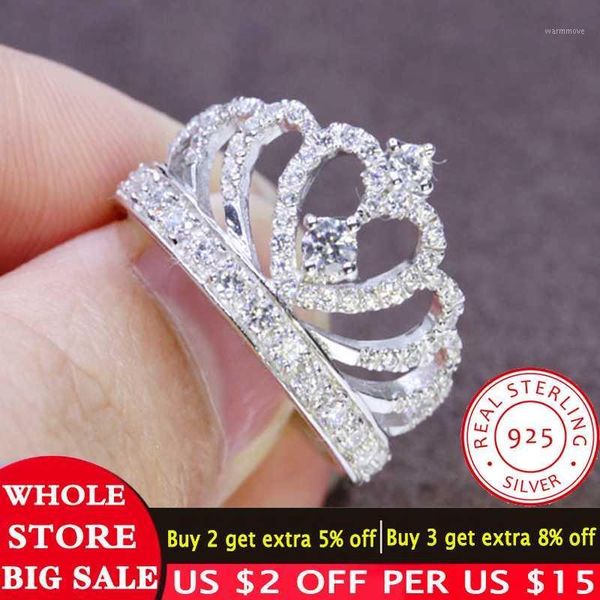 Sent Silver Certificate! 100% Solid 925 Silver Crown Ring Statement Jewelry Wedding Zircon Engagement Ring Romantic Party1, Golden;silver
Sent Silver Certificate! 100% Solid 925 Silver Crown Ring Statement Jewelry Wedding Zircon Engagement Ring Romantic Party1, Golden;silver