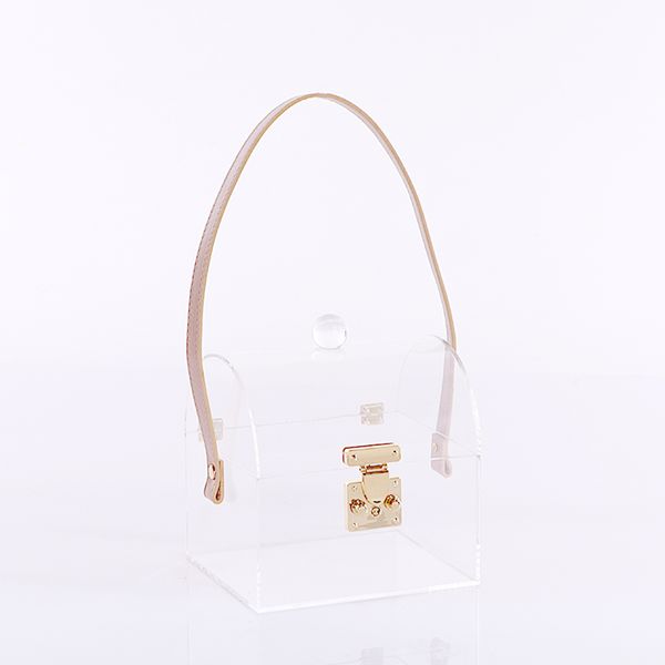 acrylic new transparent portable decorative treasure box creative lock bridesmaid and hand gift box display box
acrylic new transparent portable decorative treasure box creative lock bridesmaid and hand gift box display box