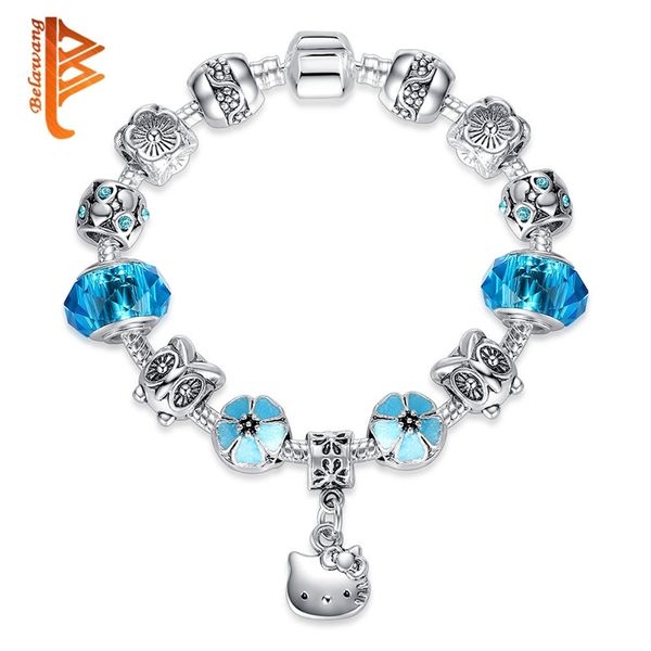 belawang cute cat pendant animal charms bracelet blue clear cz crysrtal beads women charm bracelet jewelry gift y200730, Black
belawang cute cat pendant animal charms bracelet blue clear cz crysrtal beads women charm bracelet jewelry gift y200730, Black