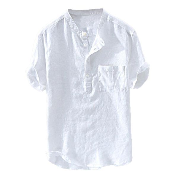 2020 new summer men shirt baggy cotton linen solid short sleeve v-neck retro blouse streetwear camisas hombre, White;black
2020 new summer men shirt baggy cotton linen solid short sleeve v-neck retro blouse streetwear camisas hombre, White;black