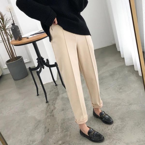 winter women's elastic waist women's pencil pants office trousers elegant trousers, Black;white
winter women's elastic waist women's pencil pants office trousers elegant trousers, Black;white