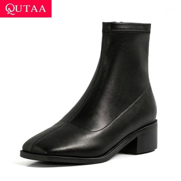 boots qutaa 2021 square middle heel ankle pu leather flock zipper ladies shoes autumn winter toe women size 34-431, Black
boots qutaa 2021 square middle heel ankle pu leather flock zipper ladies shoes autumn winter toe women size 34-431, Black