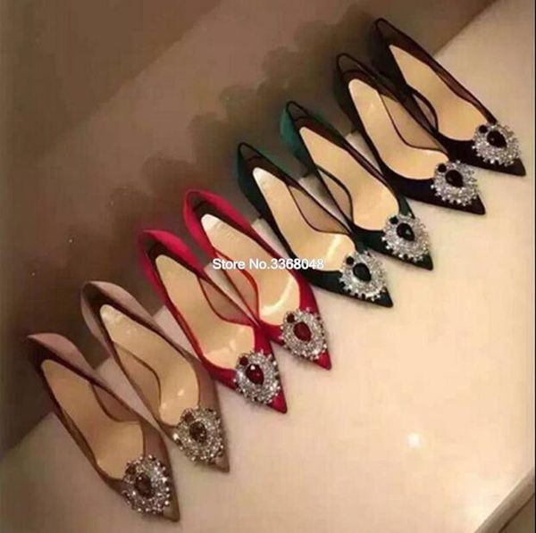 dress shoes pointed toe luxury women designers big diamond gems decor shallow pumps thin high heels woman wedding, Black
dress shoes pointed toe luxury women designers big diamond gems decor shallow pumps thin high heels woman wedding, Black