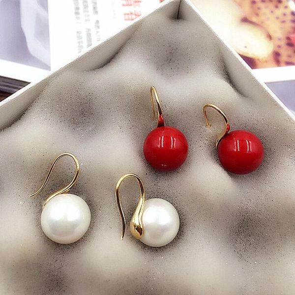 red/ white pearl earrings for women18k gold gp earing brincos femme wedding bridal jewelry accesories 2021 aniversary bijoux, Silver
red/ white pearl earrings for women18k gold gp earing brincos femme wedding bridal jewelry accesories 2021 aniversary bijoux, Silver