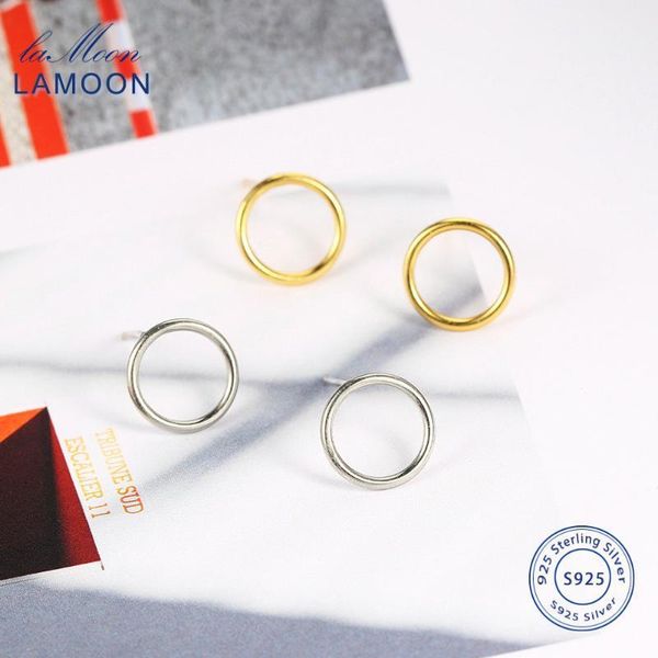 LAMOON 925 Sterling Silver Stud Earring for Women Simple Circle Round Yellow White Gold Color Gift Fine Jewelry EMER0391, Golden;silver
LAMOON 925 Sterling Silver Stud Earring for Women Simple Circle Round Yellow White Gold Color Gift Fine Jewelry EMER0391, Golden;silver