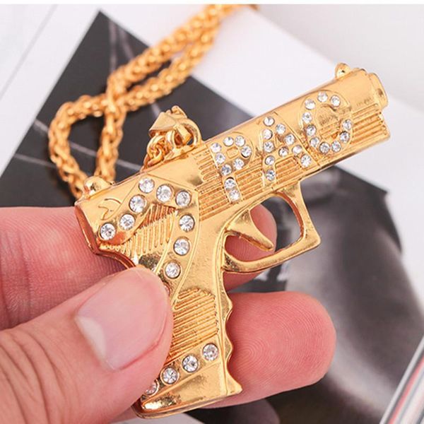 fashion hip hop gold necklace gun pendant necklace men alloy full crystal bling chain accessories male1, Silver
fashion hip hop gold necklace gun pendant necklace men alloy full crystal bling chain accessories male1, Silver