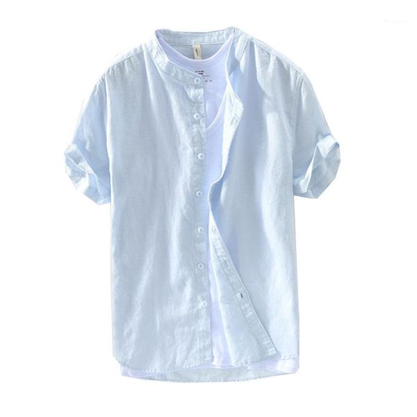 5-color men's new summer cotton linen short sleeve shirt men's leisure half sleeve cardigan shirt thin and breathable 7401, White;black
5-color men's new summer cotton linen short sleeve shirt men's leisure half sleeve cardigan shirt thin and breathable 7401, White;black