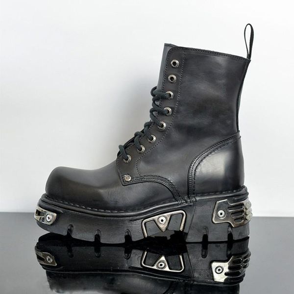 autumn winter thick bottom motorcycle boots women metal decoration vintage lace up ankle boots punk platform shoes botas mujer, Black
autumn winter thick bottom motorcycle boots women metal decoration vintage lace up ankle boots punk platform shoes botas mujer, Black
