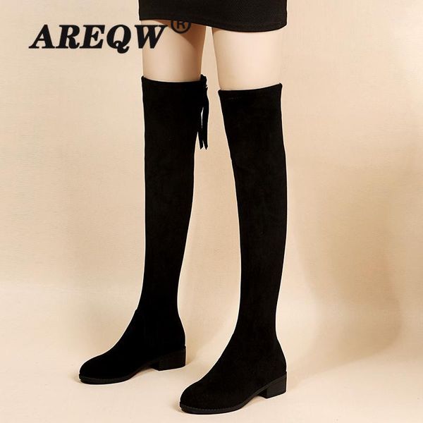 women stretch boots lace up thick heel winter shoes woman over knee boot casual daily lady office footwear size 35-401, Black
women stretch boots lace up thick heel winter shoes woman over knee boot casual daily lady office footwear size 35-401, Black