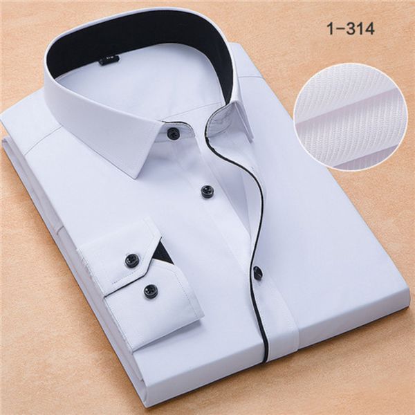 plus size 8xl fashion soft turn down collar black button long sleeved twill solid business men dress shirts no front pocket c1222, White;black
plus size 8xl fashion soft turn down collar black button long sleeved twill solid business men dress shirts no front pocket c1222, White;black