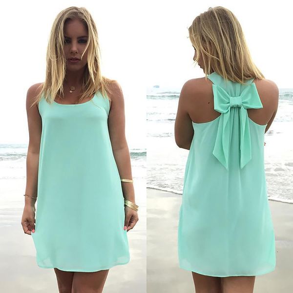 summer dress 2020 fashion bow casual women sundress solid color beach dress chiffon dress women clothes vestidos plus size, Black;gray 
summer dress 2020 fashion bow casual women sundress solid color beach dress chiffon dress women clothes vestidos plus size, Black;gray