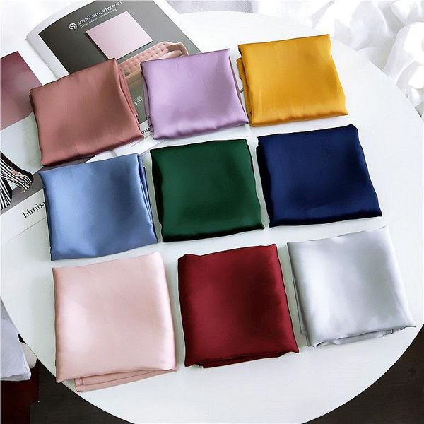 70*70cm Elegant Silk Scarf Square Shawl Solid Women Neck Scarves Wraps Foulard Female Bandana Hair Head Band Kerchief Wholesale, Blue;gray
70*70cm Elegant Silk Scarf Square Shawl Solid Women Neck Scarves Wraps Foulard Female Bandana Hair Head Band Kerchief Wholesale, Blue;gray