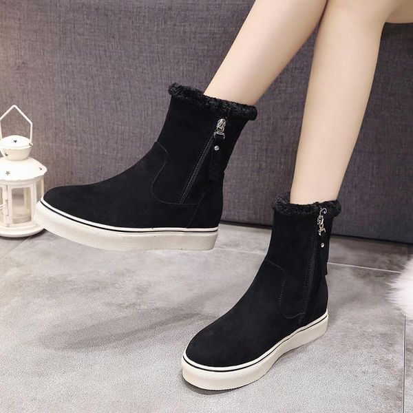 woman flat boots leather women's shoes boots-women round toe booties ladies winter footwear australia low 2020 snow mid, Black
woman flat boots leather women's shoes boots-women round toe booties ladies winter footwear australia low 2020 snow mid, Black