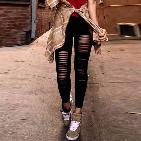 spring autumn woman pants vintage striped hole streetwear pencil pants black high waist leggin for women clothing
spring autumn woman pants vintage striped hole streetwear pencil pants black high waist leggin for women clothing