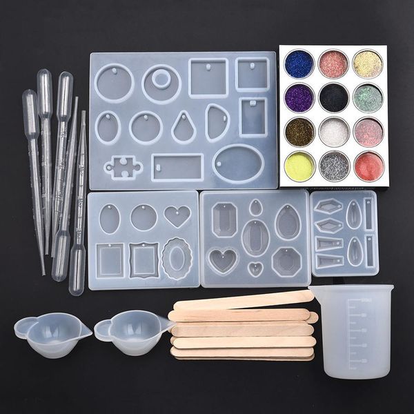 silicone molds resin making diy pendant earrings handmade crafts uv epoxy tools set jewelry kit q1106
silicone molds resin making diy pendant earrings handmade crafts uv epoxy tools set jewelry kit q1106