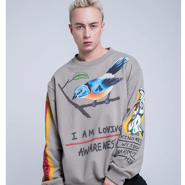 2021 new kanye male hip hop graffiti letter sweaters with pullover hoodies of men k2t0, Black
2021 new kanye male hip hop graffiti letter sweaters with pullover hoodies of men k2t0, Black