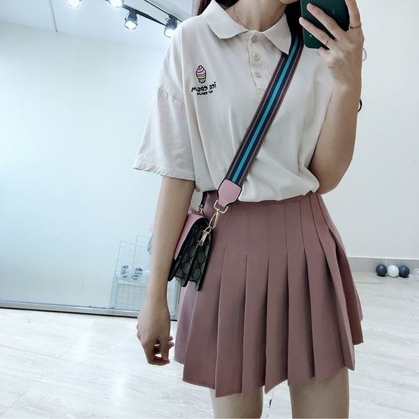 2021 new school style skirt plied solid high waist thin fit come spring summer short girly fresh and sweet zr6t, Black
2021 new school style skirt plied solid high waist thin fit come spring summer short girly fresh and sweet zr6t, Black