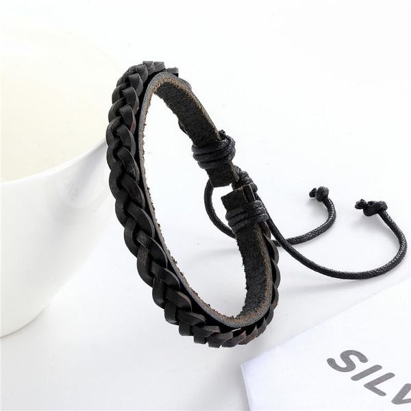 mkendn кожаные браслеты 6 мм тигр глаза каменные браслеты сплетенные многослойные браслет boho handmade ювелирные изделия магнитная застежка