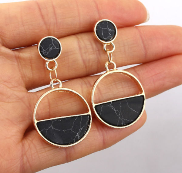 round dangle drop korean earrings for women geometric round heart gold earring wedding new fashion, Silver
round dangle drop korean earrings for women geometric round heart gold earring wedding new fashion, Silver