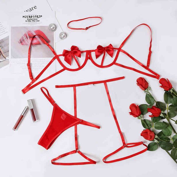 nxy set aduloty neck ring bow girl hollowed out transparent perspective garter thong three piece erotic lingerie underwear 1222, Red;black
nxy set aduloty neck ring bow girl hollowed out transparent perspective garter thong three piece erotic lingerie underwear 1222, Red;black