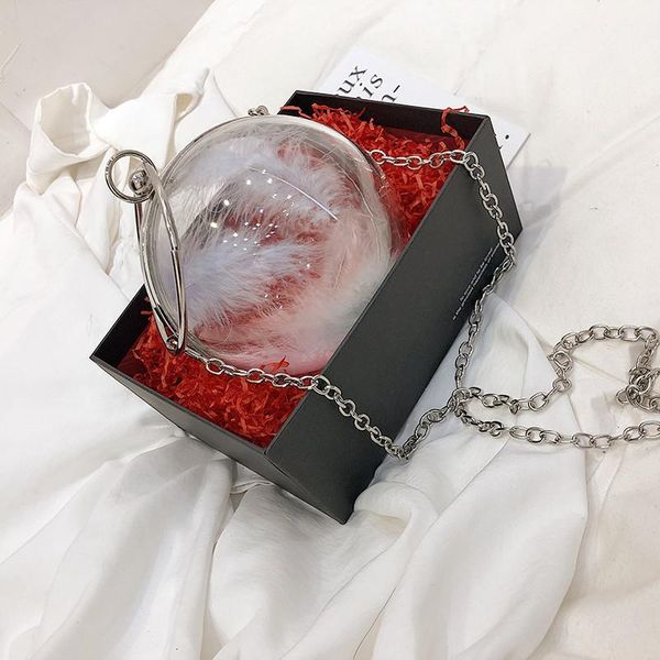 designer acrylic round purse women's crossbody messenger bags ladies clutch wedding party small chain clear circular evening bag 
designer acrylic round purse women's crossbody messenger bags ladies clutch wedding party small chain clear circular evening bag