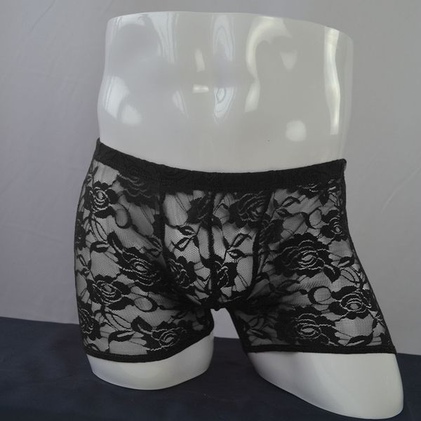 men boyshort full low waist underwear lace transparent mesh solid color boxer lingerie, Black;white
men boyshort full low waist underwear lace transparent mesh solid color boxer lingerie, Black;white