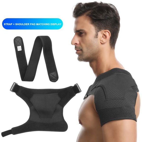 back support men women breathable adjustable safety strap for gym sports left and right shoulders care shoulder, Black;blue
back support men women breathable adjustable safety strap for gym sports left and right shoulders care shoulder, Black;blue