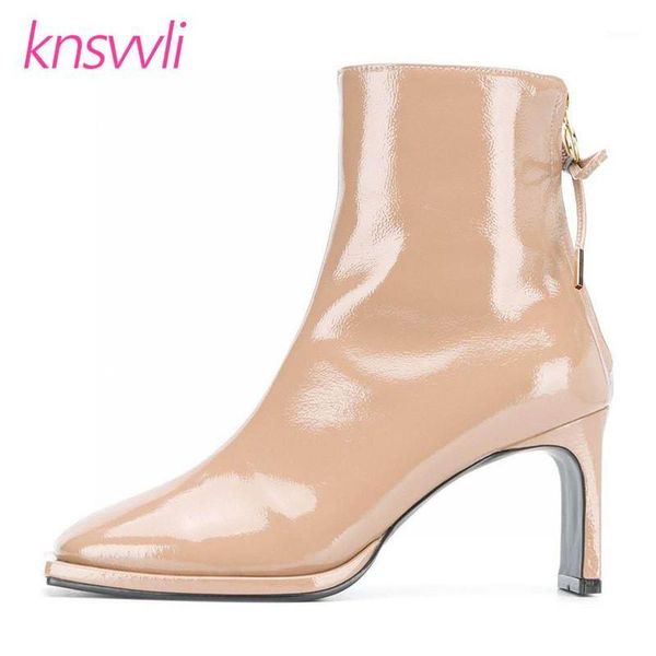 nude patent leather ankle boots for women square heels runway autumn women shoes designer lace up bow brand short boots woman1, Black
nude patent leather ankle boots for women square heels runway autumn women shoes designer lace up bow brand short boots woman1, Black