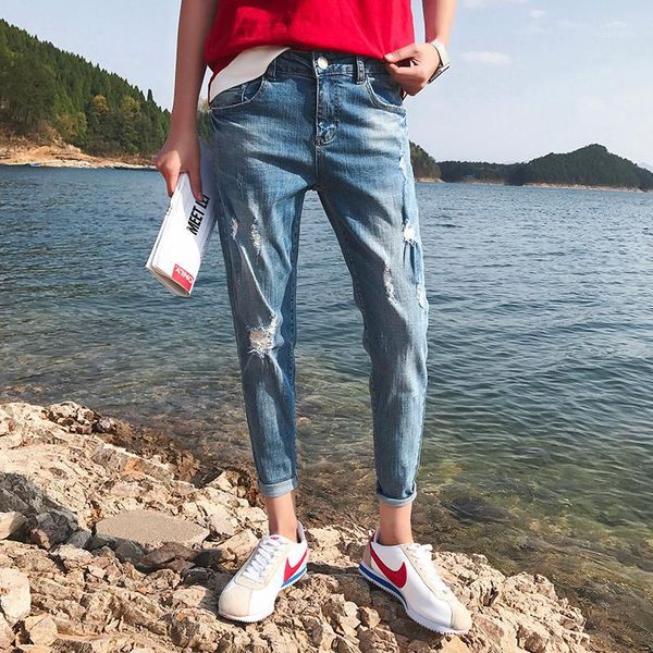 summer jeans men slim fashion washed solid color casual denim pants man streetwear hip hop wild cowboy trousers male clothes1, Blue
summer jeans men slim fashion washed solid color casual denim pants man streetwear hip hop wild cowboy trousers male clothes1, Blue