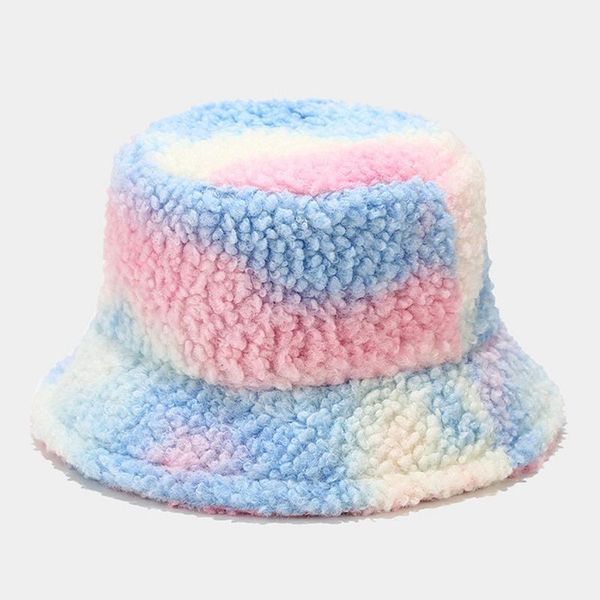 outdoor fashion panama lady cap multicolor faux fur tie dye bucket hat fishing caps winter hat for women 20201, Blue;gray 
outdoor fashion panama lady cap multicolor faux fur tie dye bucket hat fishing caps winter hat for women 20201, Blue;gray