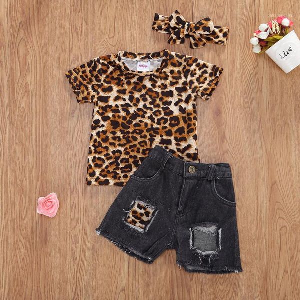 clothing sets kids baby girls outfit set short sleeve leopard denim shorts+headband toddler girl summer 3pcs outfits 9m-5y1, White
clothing sets kids baby girls outfit set short sleeve leopard denim shorts+headband toddler girl summer 3pcs outfits 9m-5y1, White