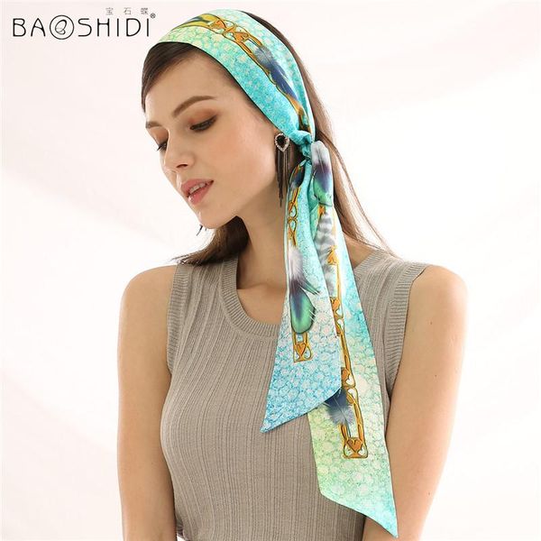 scarves arrival 100% satin silk multifunction small scarf, bohemia style, neck, head, decoration on waist, hair, hat or handbag, Blue;gray 
scarves arrival 100% satin silk multifunction small scarf, bohemia style, neck, head, decoration on waist, hair, hat or handbag, Blue;gray