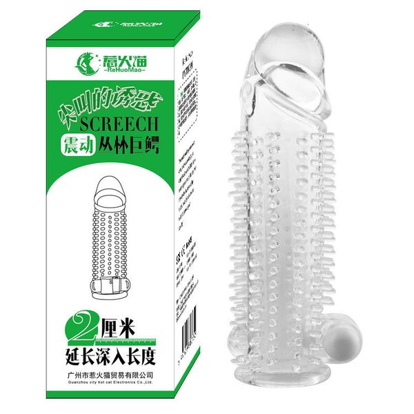 irritating cat vibration crystal cover lengthened and thickened g-spot stimulation condom large particle floating point products, White
irritating cat vibration crystal cover lengthened and thickened g-spot stimulation condom large particle floating point products, White