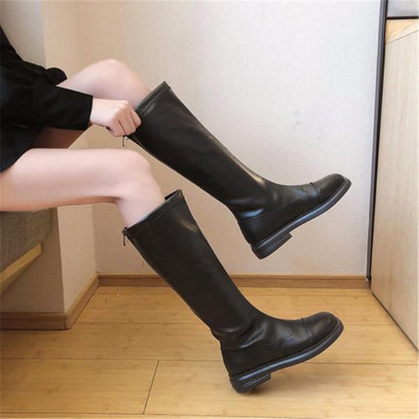 boots autumn leather women long slim knee high elastic booties back zip fashion shoes woman thigh black 35-391
boots autumn leather women long slim knee high elastic booties back zip fashion shoes woman thigh black 35-391