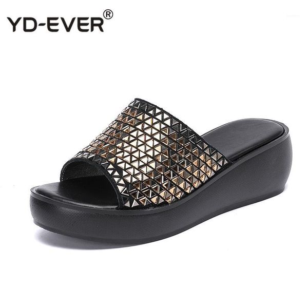 genuine leather slippers women's shoes 2020 summer platform sandals rhinestone casual wedges slippers slides1, Black
genuine leather slippers women's shoes 2020 summer platform sandals rhinestone casual wedges slippers slides1, Black