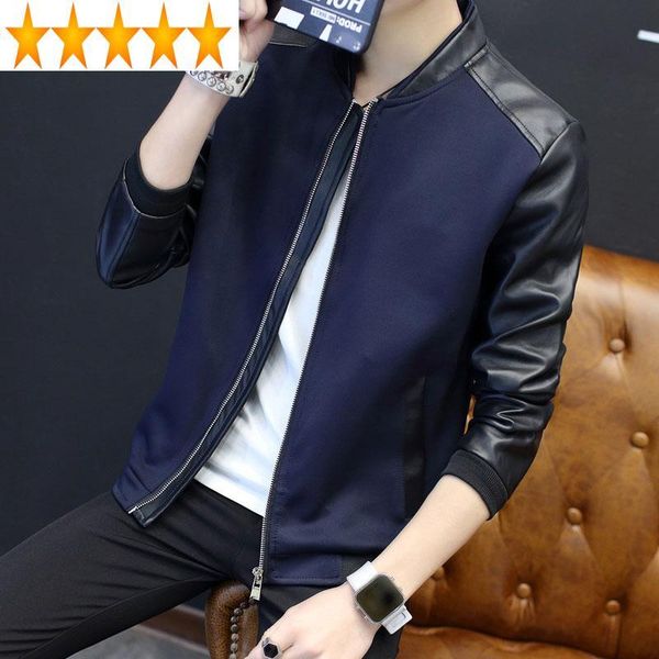 men's 2021 spring autumn short coat korean clothes bomber pu leather jacket men jaqueta masculina s16136 kj4655, Black;brown
men's 2021 spring autumn short coat korean clothes bomber pu leather jacket men jaqueta masculina s16136 kj4655, Black;brown