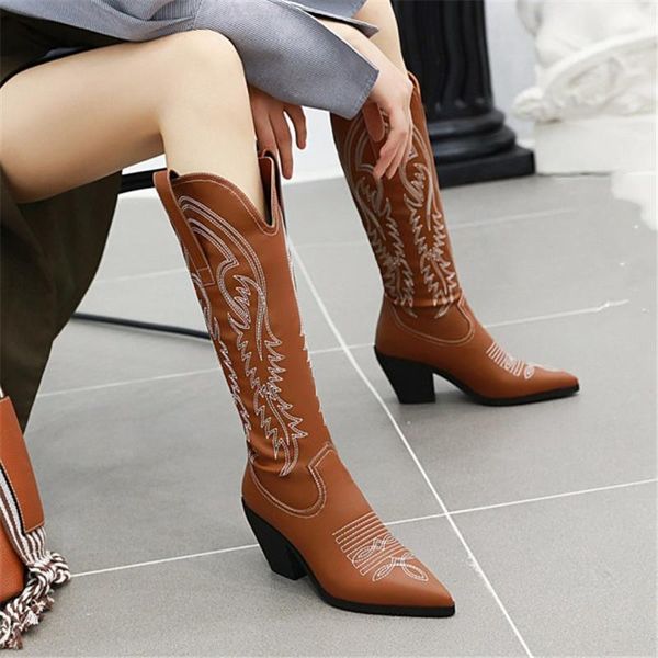 boots pxelena star style celebrity women winter shoes riding knight western mid calf embroider chunky high heel cowboy punk goth1, Black
boots pxelena star style celebrity women winter shoes riding knight western mid calf embroider chunky high heel cowboy punk goth1, Black