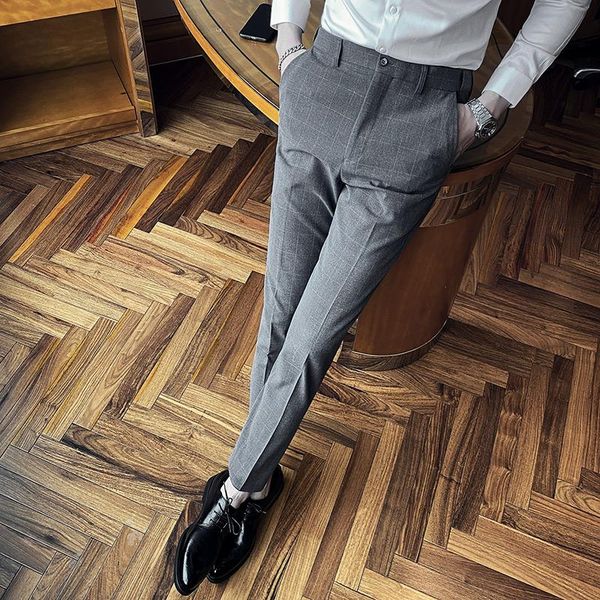 men's suits & blazers spring and autumn trend temperament casual trousers plaid korean slim long pants business fashion high-end, White;black
men's suits & blazers spring and autumn trend temperament casual trousers plaid korean slim long pants business fashion high-end, White;black