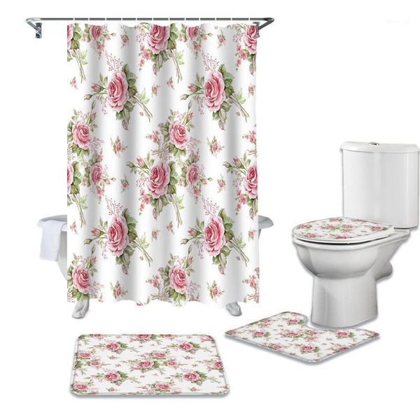 pink rose romantic waterproof bath shower curtain rug set non-slip bath mat toliet cover polyester shower curtain1
pink rose romantic waterproof bath shower curtain rug set non-slip bath mat toliet cover polyester shower curtain1