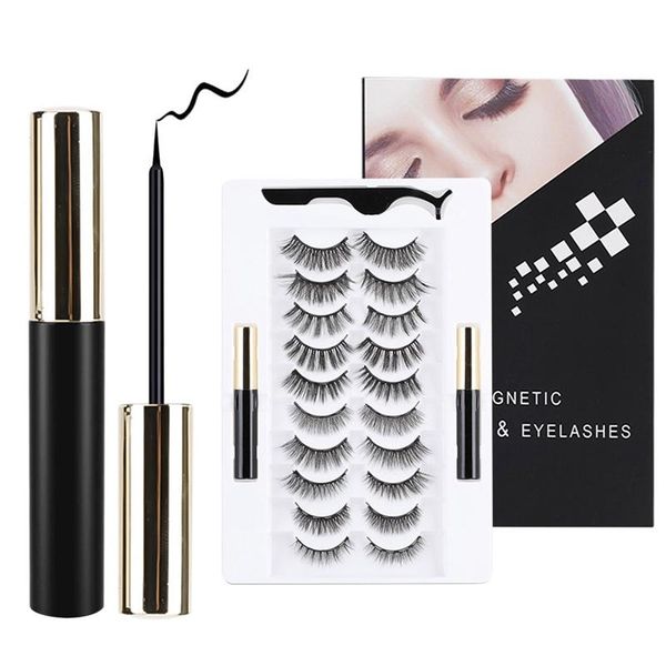 10 pairs eye lashes magnetic eyelashes and eyeliner set false eyelashes magnet extension liquid eyeliner set waterproof
10 pairs eye lashes magnetic eyelashes and eyeliner set false eyelashes magnet extension liquid eyeliner set waterproof