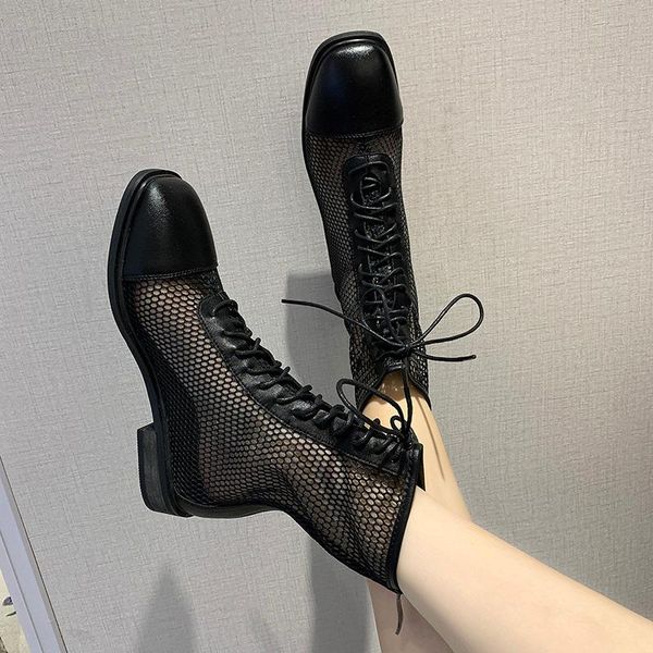 summer boots for women shoes woman sandals breathable mesh lace-up low heel sandalia mujer mid calf boots ladies shoes bottines, Black
summer boots for women shoes woman sandals breathable mesh lace-up low heel sandalia mujer mid calf boots ladies shoes bottines, Black