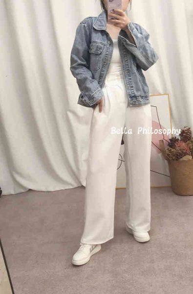 Women's Pants & Capris Women Elastic Waist Wide Leg White Spring Autumn Fashion Female Loose Casual High Long Trousers Ladies Chic II2T, Black;white
Women's Pants & Capris Women Elastic Waist Wide Leg White Spring Autumn Fashion Female Loose Casual High Long Trousers Ladies Chic II2T, Black;white