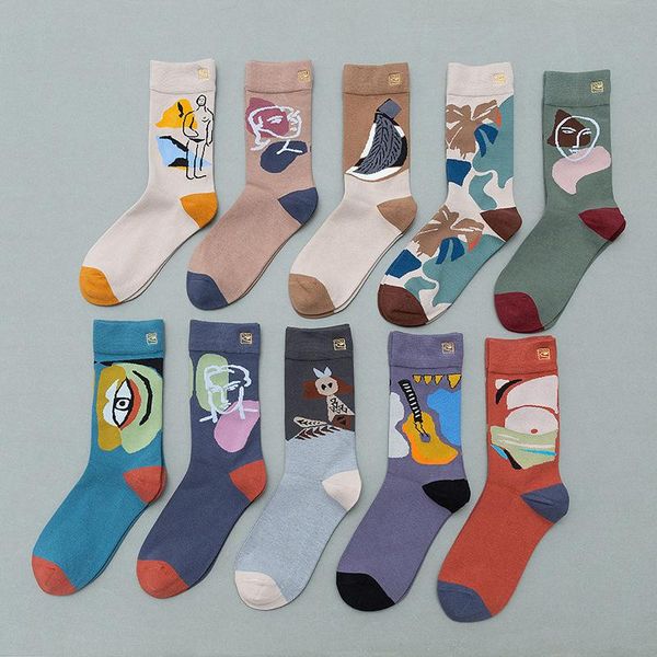 men's socks couple harajuku creative streets fashion funny men winter cotton art mimeograph painting women, Black
men's socks couple harajuku creative streets fashion funny men winter cotton art mimeograph painting women, Black