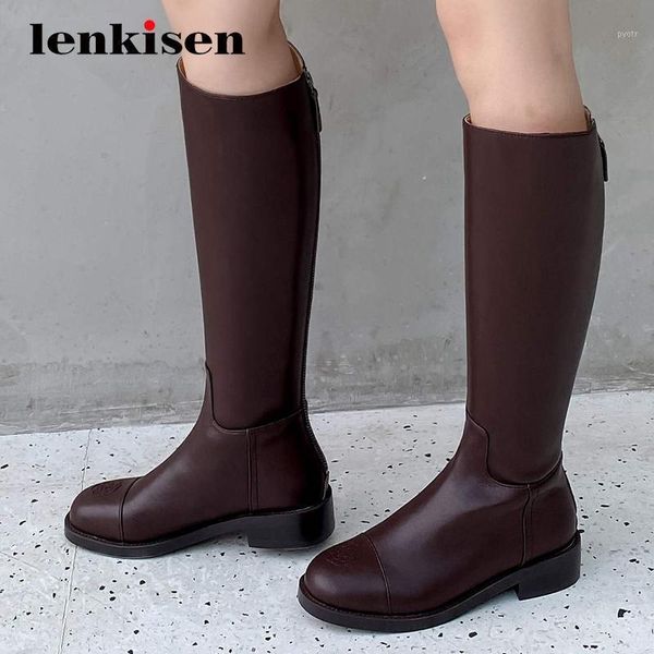 lenkisen new equestrian boots genuine leather flower classic colors round toe thick med heel zipper gorgeous knee high boots l151, Black
lenkisen new equestrian boots genuine leather flower classic colors round toe thick med heel zipper gorgeous knee high boots l151, Black