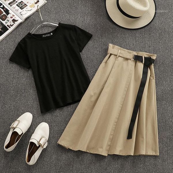 pure black t-shirts+sashes irregular hem ruched skirts 2-pieces clothes sets youth fashion casual women's clothes1, White
pure black t-shirts+sashes irregular hem ruched skirts 2-pieces clothes sets youth fashion casual women's clothes1, White