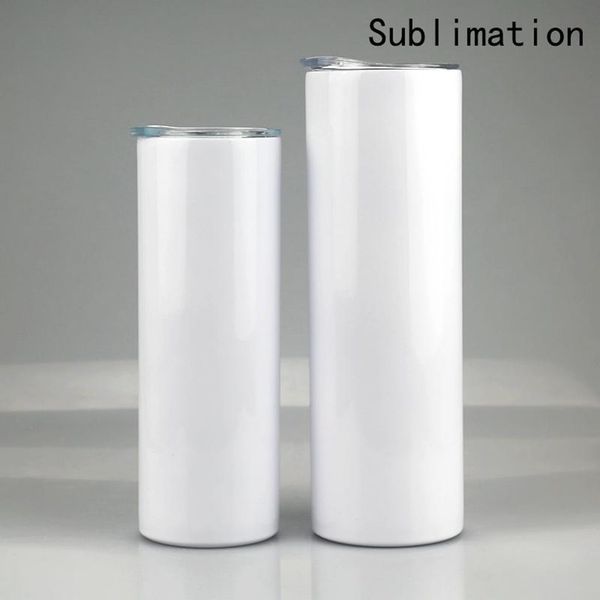 20oz 30oz sublimation blanks straight skinny tumbler stainless steel blank white skinny cup with lid straw cylinder water bottle coffee 
20oz 30oz sublimation blanks straight skinny tumbler stainless steel blank white skinny cup with lid straw cylinder water bottle coffee